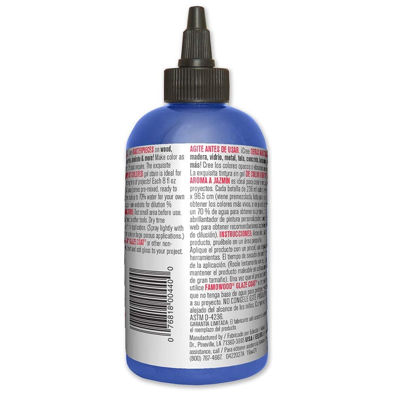 Unicorn SPiT 5771008 Gel Stain and Glaze, Blue Thunder 8.0 FL OZ Bottle - Image 2
